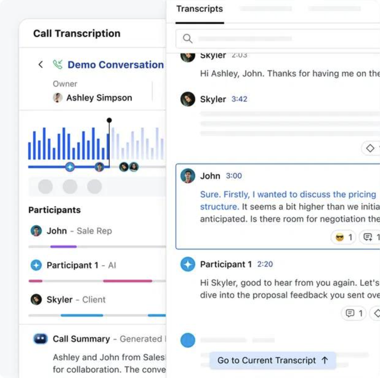 AI Coach — live in-call panel